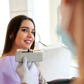 a closeup of a cosmetic dental patient