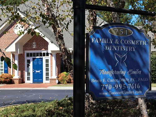 Exterior of dental office building in Lawrenceville